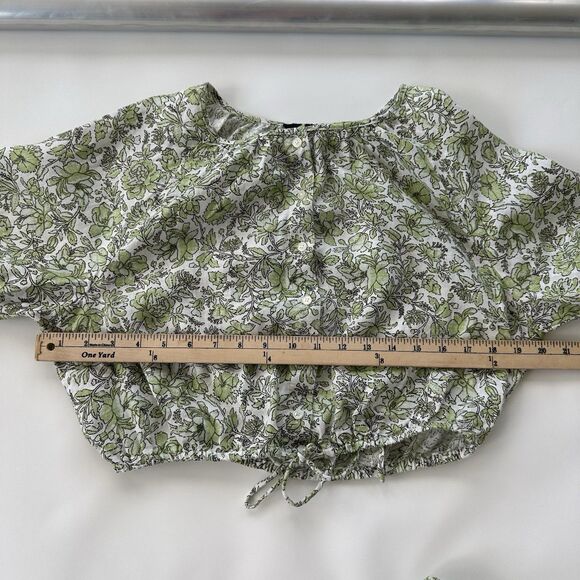 NWOT J. Crew Long Sleeve Tossed Floral Linen Cropped Top and Linen Skirt Set S/6 - Picture 12 of 16